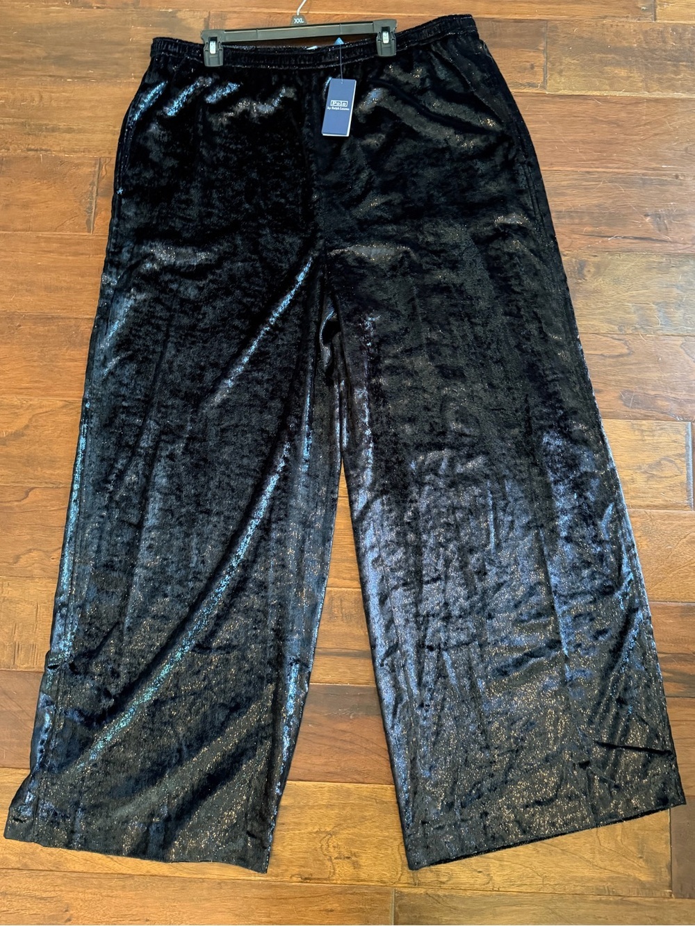 Polo Ralph Lauren Black Shimmery Velvet Pants